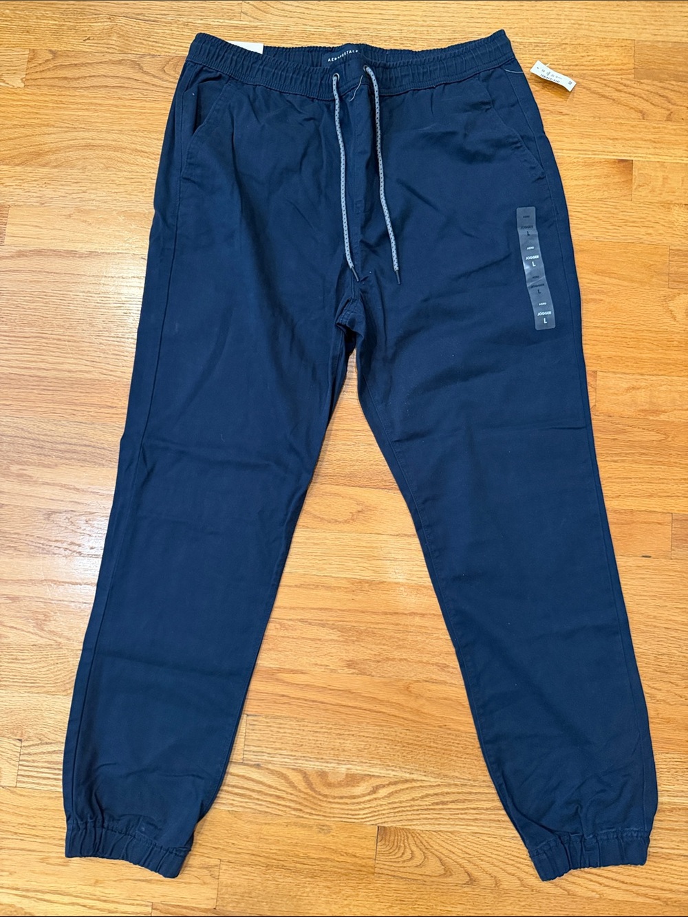 Aeropostale Men’s Navy Drawstring Joggers with Elastic Cuffs Mens Large NWT New